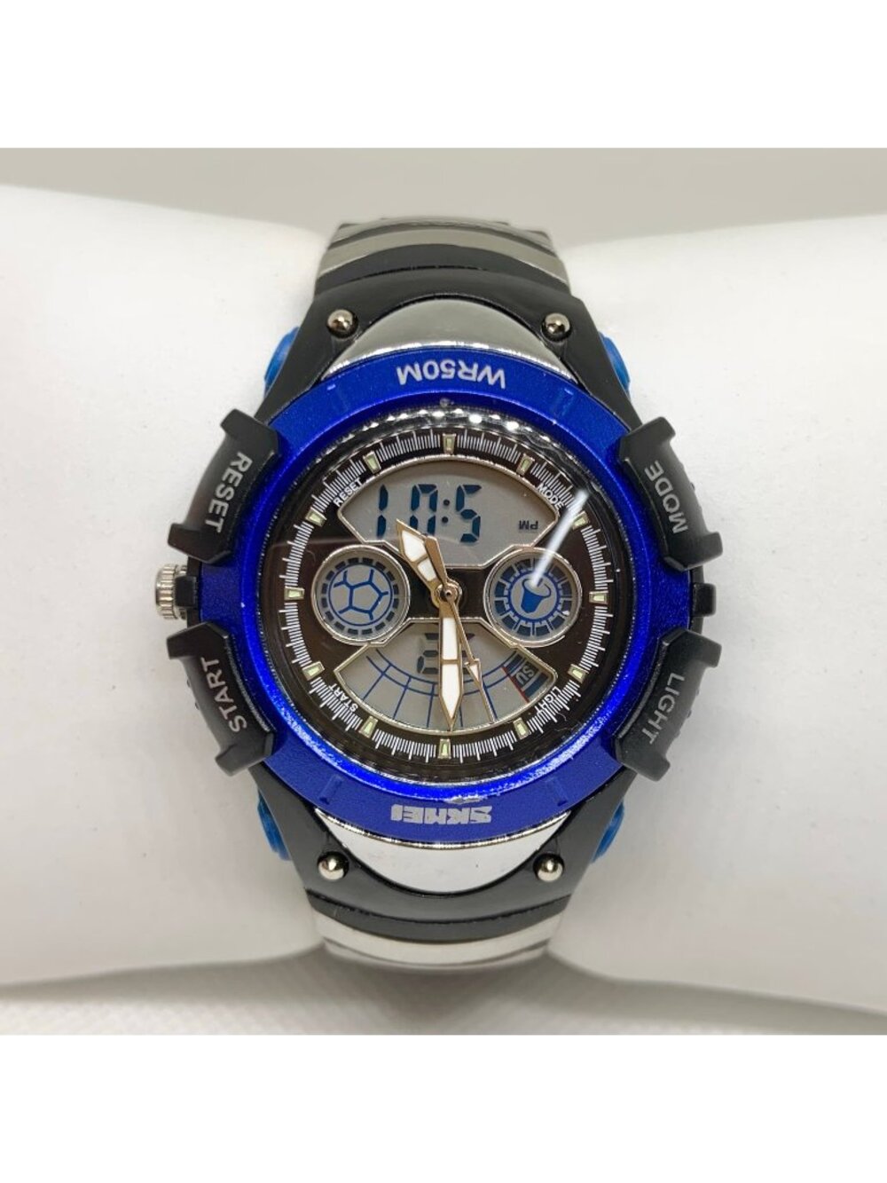 Skmei women/kids  analog digital sports watch 37mm blue black tone running